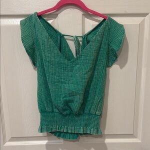 BiBi Green Textured Blouse